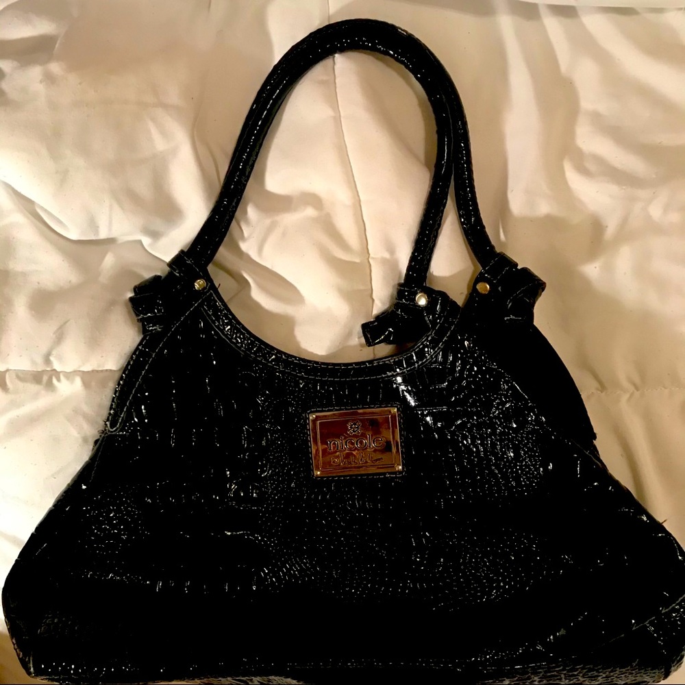 Nicole Miller Faux Croc Bag